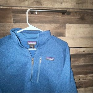 blue patagonia better sweater pullover